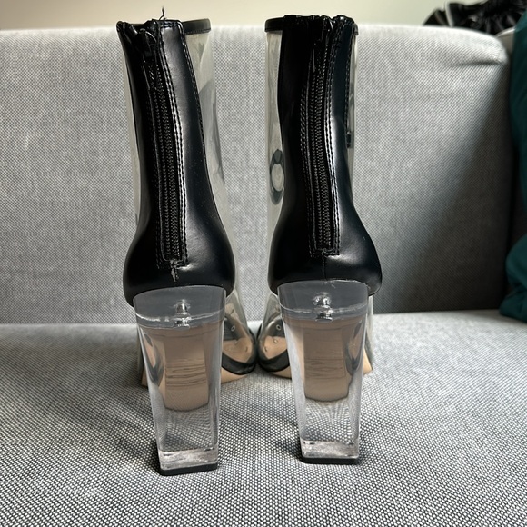 Aldo Gabbi clear, see-through open toe booties high heel boots - Picture 8 of 11